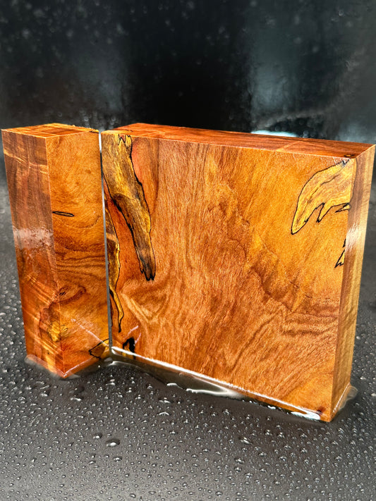 Stabilized spalted maple Burl