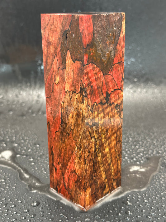 Stabilized spalted curly maple Burl
